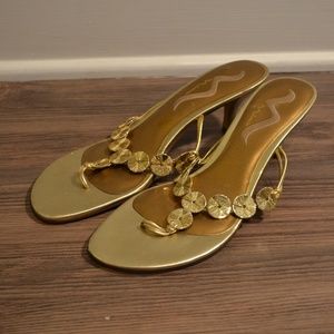 Gold Nina Sandals Size 10